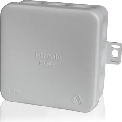 Image de Boîte de dérivation pour locaux humides ''E1200'', 80x80x37mm, gris, en saillie, IP55