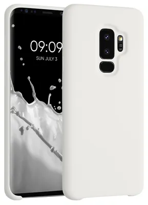 Produktbild von kwmobile Handyhülle für Samsung Galaxy S9 Plus Hülle - Case Silikon - Kabelloses Laden - Schutzhülle Cover in Weiß matt
