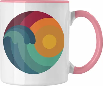 Produktbild von Trendation - Kitesurfing Tasse Geschenk für Kitesurfer Geschenkidee Retro Vintage Grafiken (Rosa)