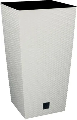 Produktbild von Pflanztopf Blumentopf 32x32x62cm Rattan Optik in Weiß