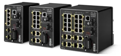 Produktbild von Cisco Industrial Ethernet 2000U Series - Switch - managed - 4 x 10/100 + 2 x Gigabit SFP - an DIN-Schiene montierbar