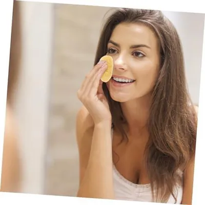 Produktbild von Gelber Gesichtsschwamm aus Naturschwamm zur Reinigung und zum Peeling