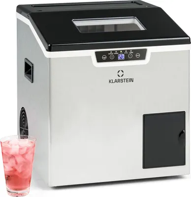 Produktbild von Klarstein Eiswürfelmaschine Klein, 3L Eiswürfelbereiter, Eiswürfelmaschine für 20kg Crushed Eis & Eiswürfel, Mini-Eiswürfelmaschine, Mittelgroße Eiswürfel, Eiswürfelbereiter Selbstreinigend