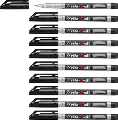 Produktbild von Permanent-Marker - STABILO Write-4-all - superfein - 10er Pack - schwarz