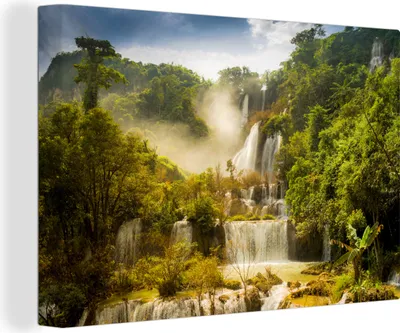 Zdjęcie produktu dla OneMillionCanvasses® - Obraz na płótnie - 140x90 cm, Tajlandia - Wodospady - Tropiki, grafika ścienna, dekoracja ścienna