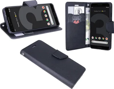Produktbild von Google Pixel 3 Tasche Flip Case Handy Schutzhülle Schwarz