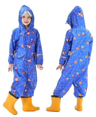 Produktbild von Kinder-Regenkostüm für Jungen und Mädchen, leicht und atmungsaktiv