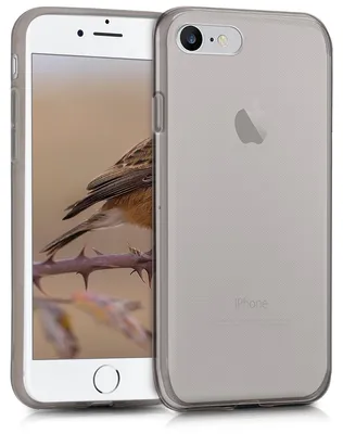 Produktbild von kwmobile Hülle kompatibel mit Apple iPhone SE (2022) / iPhone SE (2020) / iPhone 8 / iPhone 7 - Silikon Handyhülle transparent - Handy Case in Schwarz