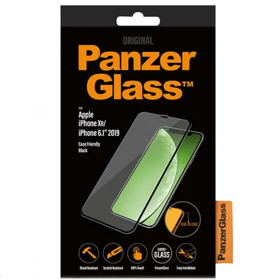 Productafbeelding van PanzerGlass hoesjesvriendelijk - Beschermfolie voor mobiele telefoon - Glas - Framekleur: zwart - voor Apple iPhone 11, XR