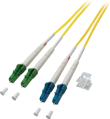Produktbild von ProfiPatch Glasfaserkabel LWL Patchkabel Duplex LC-LC/APC 9/125 OS2 Singlemode LSZH Lichtwellenleiter 10m