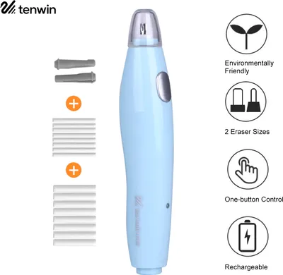 Obrázek produktu pro tenwin sada gum s 16 náplněmi pro gumy Dobíjecí guma Ovládání jedním tlačítkem Vánoční dárek Psací potřeby pro studenty Umělci Kreslení Malování Skicování Kreslení