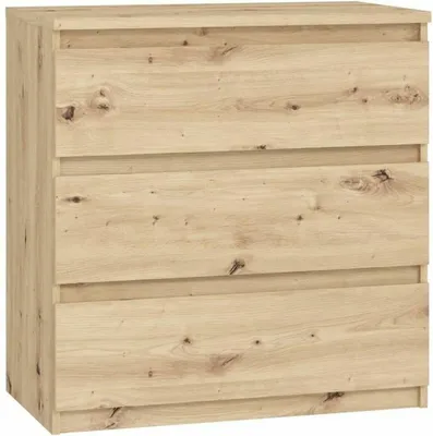 Produktbild von CHELSEA Kommode 3 Schubladen – 77,2 x 42 x 79,9 cm – Artisan-Eiche