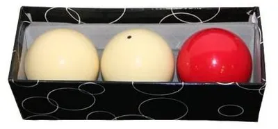 Immagine prodotto di Palle da biliardo per carambola, diametro 61,5 mm - Set da 3 pezzi - Bianche e rosse