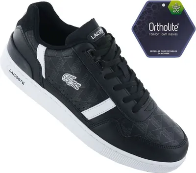 Zdjęcie produktu dla LACOSTE T-Clip Leather - Męskie sneakersy skórzane czarne 747SMA0068312 , EU 39.5 UK 6
