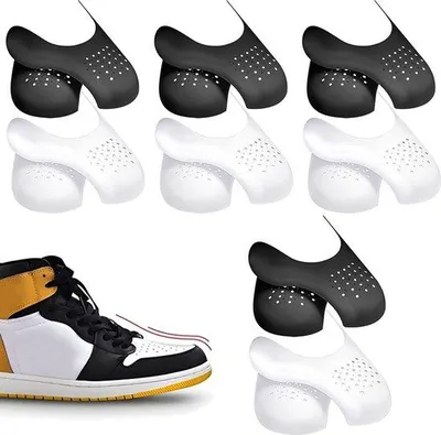 Produktbild von Kleiderschutzschaum für Sneaker - 8 Paare - Anti-Kreuzschutz - Schuhbeschutzung - Größe 40 bis 45 (L) - Anti-Falten - Sneaker-Schutz - Herstellbar - Weiß und Schwarz - für alle Schuhe