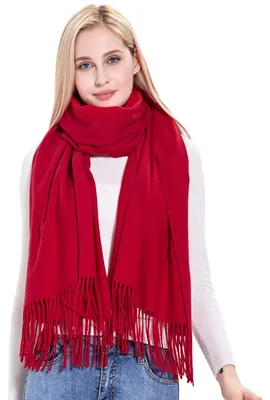 Produktbild von Dicke Weiche Kaschmirschal für Damen in Rot