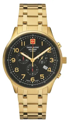 Produktbild von Swiss Alpine Military Herren Armbanduhr 43 mm Armband Edelstahl 7084.9117
