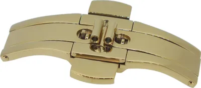 Produktbild von Jacques Lemans Faltschließe 6mm mit Drückern Edelstahl gelbgoldfarben