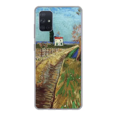 Produktbild von MuchoWow® Handyhülle Schutzhülle Hülle für Samsung Galaxy A71 Weg durch ein Weidenfeld - Vincent van Gogh Silikon Softcase Handy Hülle - Kartenbesitzer