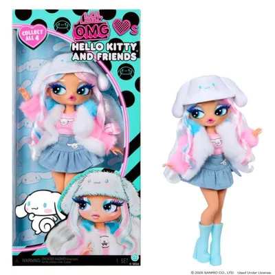 Zdjęcie produktu dla L.O.L. Surprise! O.M.G. Loves Hello Kitty® and Friends – Cinnamoroll, Lalka modowa, Damski, 4 lat(a), Chłopak, dziewczyna, Wielobarwny