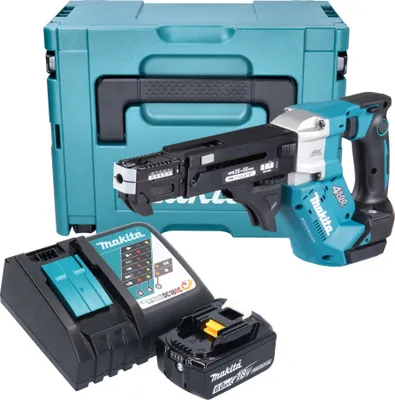 Produktbild von Makita DFR 552 RG1J Akku Magazinschrauber 18 V 25 - 55 mm Brushless + 1x Akku 6,0 Ah + Ladegerät + Makpac