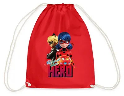 Produktbild von Spreadshirt Miraculous Be Your Own Hero Turnbeutel, One size, Rot