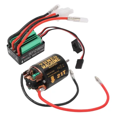 Image de Moteur à balais ESC Combo 540 21T 65A étanche pour Traxxas & Tamiya - Vert
