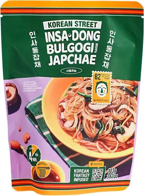 Produktbild von Korean Street Japchae Bulgogi Glasnudeln mit Würzsauce 103g
