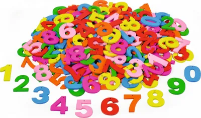 Produktbild von VBS XXL Holzzahlen "Bunt", 250 Stück, 2,8 cm