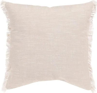 Produktbild von Winkler Kissenhülle JET 45 x 45 cm mit Fransen 100% Baumwolle einfarbig , Farbauswahl::beige