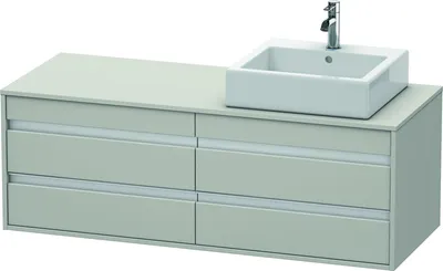 Produktbild von Duravit Waschtischunterbau KETHO 550x1400x496mm Be rechts betongrau matt