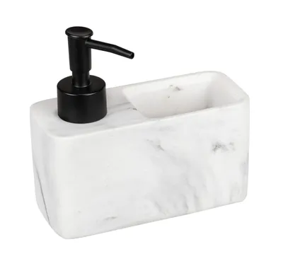 Produktbild von WENKO Spülmittelspender Seifenspender Waschbecken Badezimmer Küche Marmor Bad