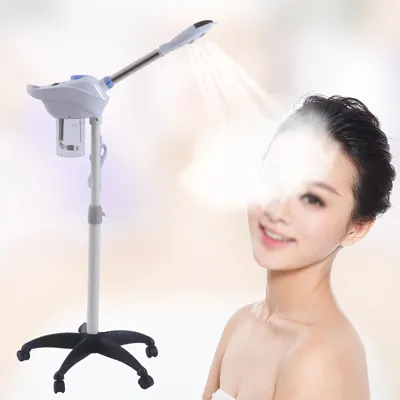Produktbild von Ozon-Gesichtsdampfer - Gesichtssauna - 220 V - Netzbetrieb - Gegen Akne & Falten - Studio & Zuhause - Kunststoff - Weiß