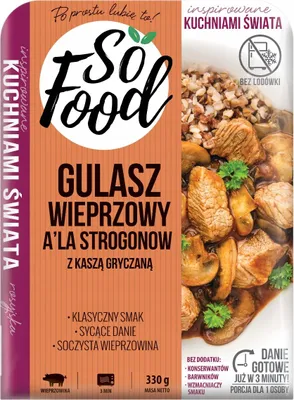 Obrázek produktu pro So Food Vepřový guláš a'la Strogonov s pohankou 330 G