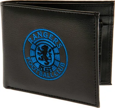 Productafbeelding van Rangers FC - Polyurethanportemonnee met borduursel, model TA11337 (één maat) (zwart/koningsblauw)