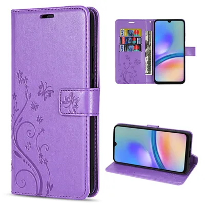 Produktbild von Handy Tasche für Samsung Galaxy A05s Hülle Handyhülle Klapphülle Wallet Case Lila