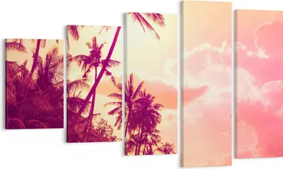 Produktbild von Bild auf Leinwand - Leinwandbild - palme dschungel - 100x60cm - Wand Bild - Wanddeko - Wandbilder - Leinwanddruck - Bilder - Kunstdruck - Wanddekoration - Leinwand bilder - Wandkunst - EG100x60-3994