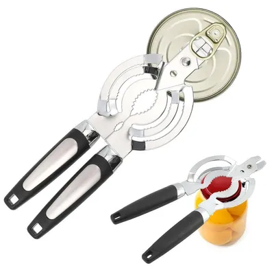 Produktbild von Allzwecköffner 8-in-1 – Glasöffner & Deckelöffner – Multifunktionsöffner für Flaschen, Gläser & Schraubdeckel – Küchenhelfer für Senioren – Edelstahl