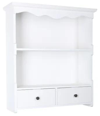 Produktbild von Wandregal Küchenregal Wandschrank Weiß Regal Holzregal Vintage