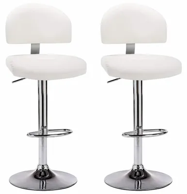 Obrázek produktu pro vidaXL Barová stolička 2 ks. Bílá Imitace kůže