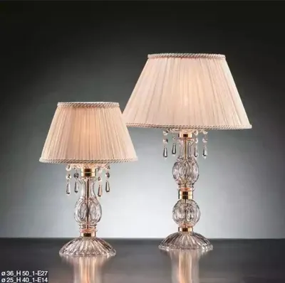Zdjęcie produktu dla Beżowa lampa stołowa w stylu antycznym żyrandol kryształowe lampy stołowe