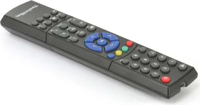 A remote control is shown against a white background.