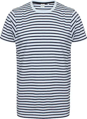 Immagine prodotto di SF Men SF202 | T a righe da uomo / TearAway-Label - Colore: Bianco/Oxford Navy - Taglia: XXL