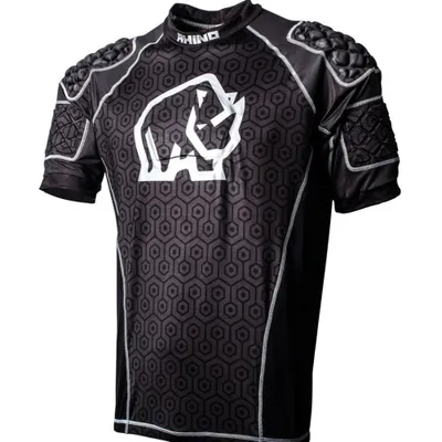 Produktbild von Rhino Rugby Body Protection Top Junior Schwarz Large - Schutz Sportshirt