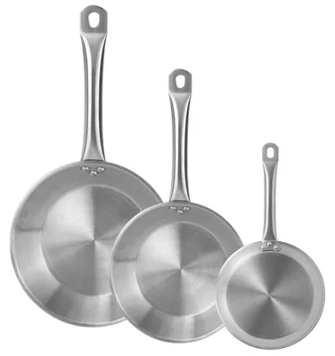 3er-Set Edelstahltöpfe Ø 26/30/34 cm, induktionsgeeignet