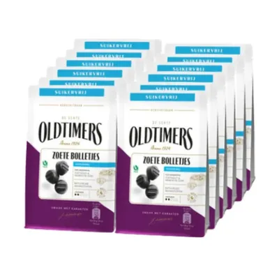 Zdjęcie produktu dla Oldtimers Zoete Bolletjes Bezcukrowe torebki (12 x 100 g)