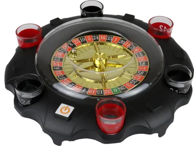 Produktbild von Trinkspiel Elektroisches Roulette mit 6 Gläsern