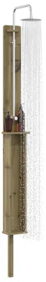 Image de Douche d'extérieur vidaXL 246 cm en bois de pin imprégné et acier inoxydable