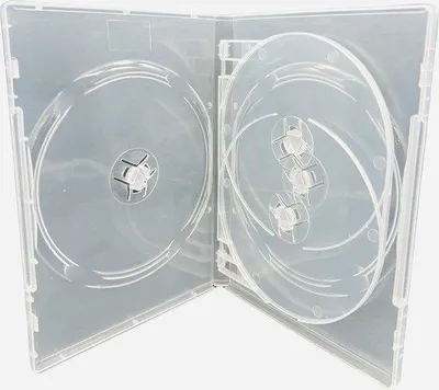 Productafbeelding van Famanu DVD-, CD- en Blu-ray-hoesjes, 4-voudig - 14 mm rugbreedte - Transparant