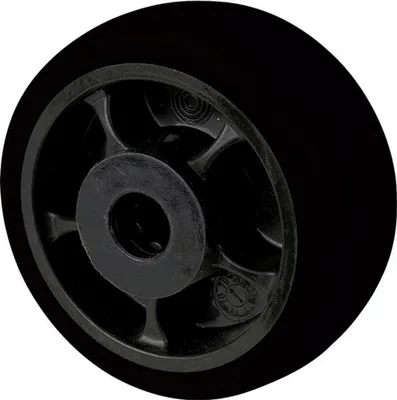 Produktbild von BS Rollen Gummirad B44, Rad-Ø 80 mm, Tragkraft 100 kg, Rollenlager, Kunststoff schwarz